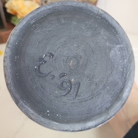 Vintage Raku Sudio Pottery Flower Pot White - Picture 6 of 10